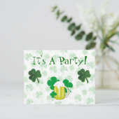 St Patrick's Day Party Invitation Briefkaart (Staand voorkant)