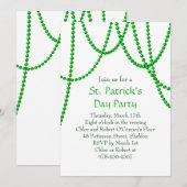 St. Patrick's Day Party Invitation - white Kaart (Voorkant / Achterkant)