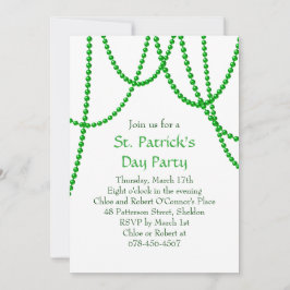 St. Patrick's Day Party Invitation - white Kaart