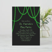 St. Patrick's Day Party Invitation - zwart Kaart (Staand voorkant)