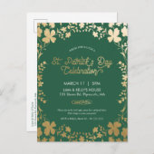 St. Patrick's Day Party Invite - Briefkaart - Cust (Voorkant / Achterkant)
