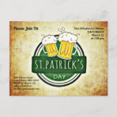 St Patricks Day Party Irish Brew Briefkaart Invite (Voorkant)