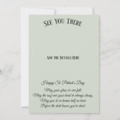 St. Patrick's Day Party Irish Green Funny Kaart (Achterkant)