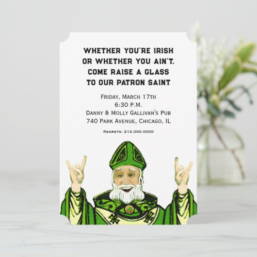 St. Patrick's Day Party Kaart (Staand voorkant)