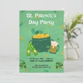 St. Patrick's Day Party Kaart (Staand voorkant)