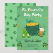 St. Patrick's Day Party Kaart (Voorkant / Achterkant)