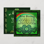 St. Patrick's Day Party Kaart (Voorkant / Achterkant)