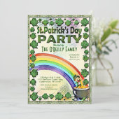 St. Patrick's Day Party Kaart (Staand voorkant)