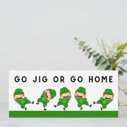 St. Patrick's Day Party Kaart (Staand voorkant)