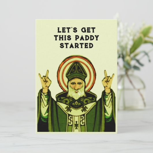 St. Patrick's Day Party Kaart (Staand voorkant)