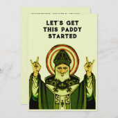 St. Patrick's Day Party Kaart (Voorkant / Achterkant)