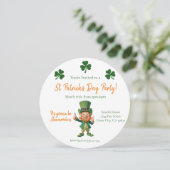 St Patrick's Day Party-Leprechaun Kaart (Staand voorkant)