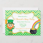 St Patrick's Day Party Leprechaun Kaart (Voorkant)