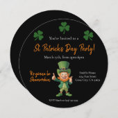 St Patrick's Day Party-Leprechaun- Kaart (Voorkant / Achterkant)