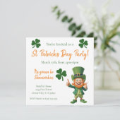 St Patrick's Day Party-Leprechaun Kaart (Staand voorkant)