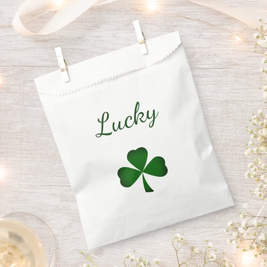 St. Patrick's Day Party Lucky Green Shamrock Bedankzakje (Geknipt)