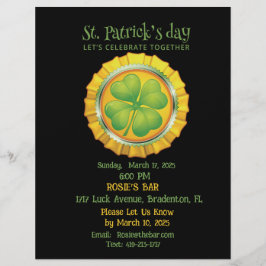 St. Patrick's Day Party met Shamrock uitnodiging Flyer
