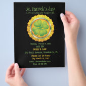 St. Patrick's Day Party met Shamrock uitnodiging Flyer (Hand)