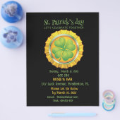 St. Patrick's Day Party met Shamrock uitnodiging Flyer (Enkel)