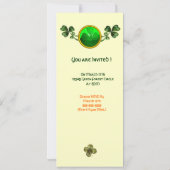 ST.PATRICK'S DAY PARTY MOON LADY MET SHAMROCKS KAART (Achterkant)