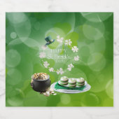 St Patrick's Day Party Mousserende wijn Label Sparkling Wijnetiket (Enkel label)