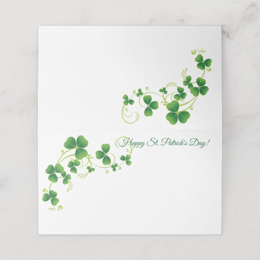 St. Patrick's Day Party Name Place Card Plaatskaartje (Buitenkant ongevouwen)