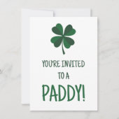 St. Patrick's Day Party Paddy Invitation (Voorkant)