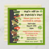 St. Patrick's Day Party Pet Invitation Kaart (Voorkant / Achterkant)
