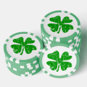 St Patricks Day party pokerchips | Groene shamrock (Opstapeling)