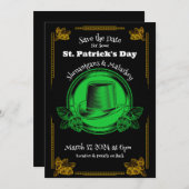 St. Patrick's Day Party Save the Date Uitnodiging (Voorkant / Achterkant)