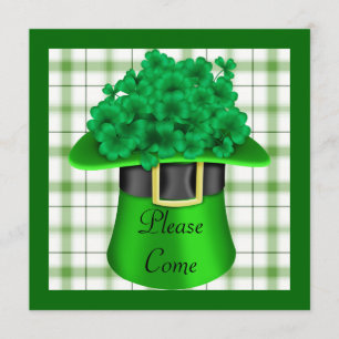 St. Patricks Day Party Shamarock Invitations Kaart