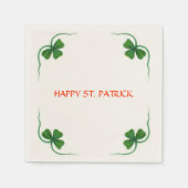 ST PATRICK'S DAY PARTY shamrock white Servetten (Voorkant)