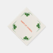 ST PATRICK'S DAY PARTY shamrock white Servetten (Hoek)
