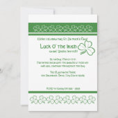 St. Patrick's Day Party Shamrocks Kaart (Voorkant)