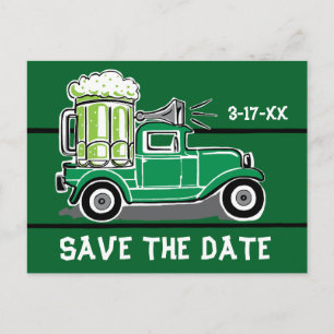 St Patrick's Day Party  Truck Save the Date Aankondigingskaart