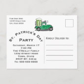 St Patrick's Day Party  Truck Save the Date Aankondigingskaart (Achterkant)