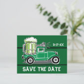 St Patrick's Day Party  Truck Save the Date Aankondigingskaart (Staand voorkant)