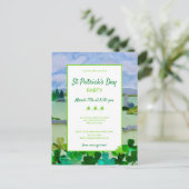 St Patrick's Day Party Uitnodiging Briefkaart (Staand voorkant)