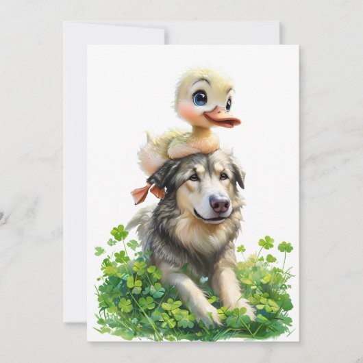 St. Patrick's Day Party Uitnodiging: Duckling Kaart (Voorkant)