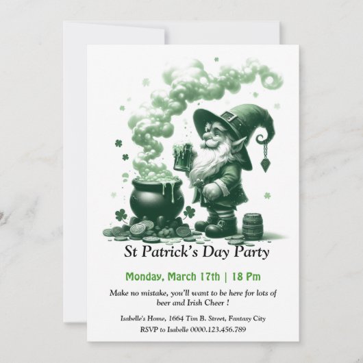 St. Patrick's Day Party Uitnodiging - Veel bier (Voorkant)