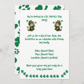 St. Patrick's Day Party Uitnodiging - Voor Kattenl (Voorkant / Achterkant)