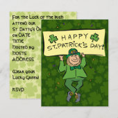 St. Patrick's Day Party Uitnodigingen! Kaart (Voorkant / Achterkant)