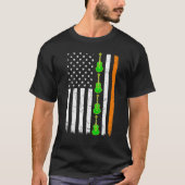 St Patrick's Day Patriotic Guitar Irish American o T-shirt (Voorkant)