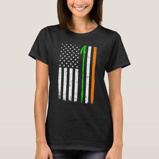 St Patrick's Day Patriotic Hiking Irish American f T-shirt (Voorkant)