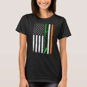 St Patrick's Day Patriotic Vist Iers-Amerikaans T-shirt