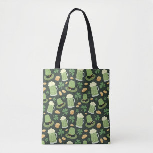 St. Patrick's Day Patroon Sláinte Grappig Feest Gr Tote Bag