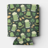 St. Patrick's Day Patroon Sláinte Grappige Groene Blikjeskoeler (Achterkant)