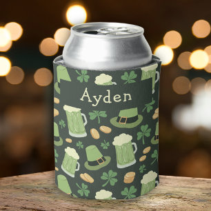 St. Patrick's Day Patroon Sláinte Grappige Groene Blikjeskoeler