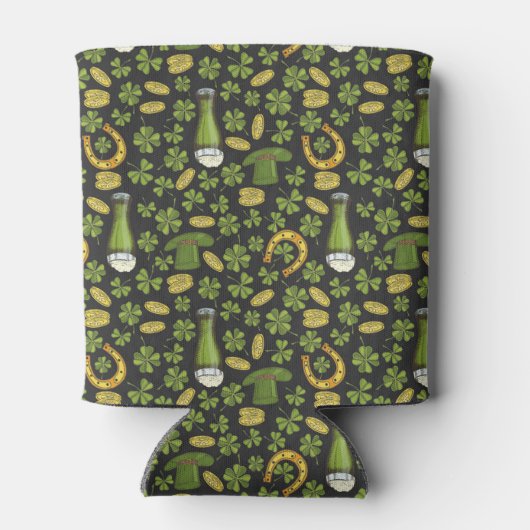 St. Patrick's Day Pattern Blikjeskoeler (Achterkant)