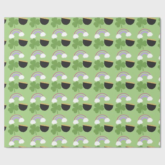 St. Patrick's Day Pattern Cadeaupapier (Vlak)